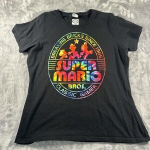 Women's Black Super Mario Bros tee